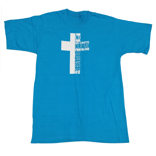 Camiseta Todo lo puedo en Cristo que me fortalece Fil 4,13 Cruz